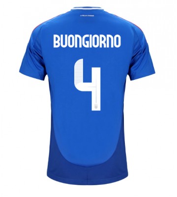 Italien Alessandro Buongiorno #4 Hemmatröja EM 2024 Kortärmad